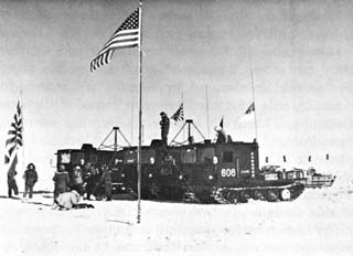 Japanese expedition at Pole rising sun