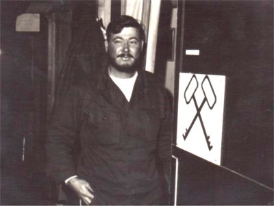 outside his office