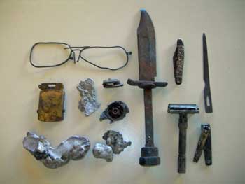 stuff that didn't burn in the fire
