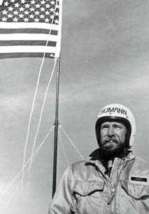 it's cold up there Jim Thomann after his historic jump