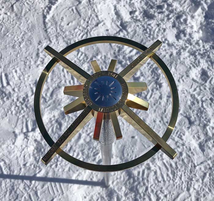 Pole marker unveiled 1 January 2020