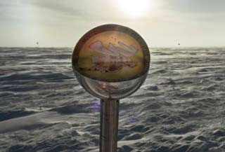 the marker on view briefly during the 2017 winter
